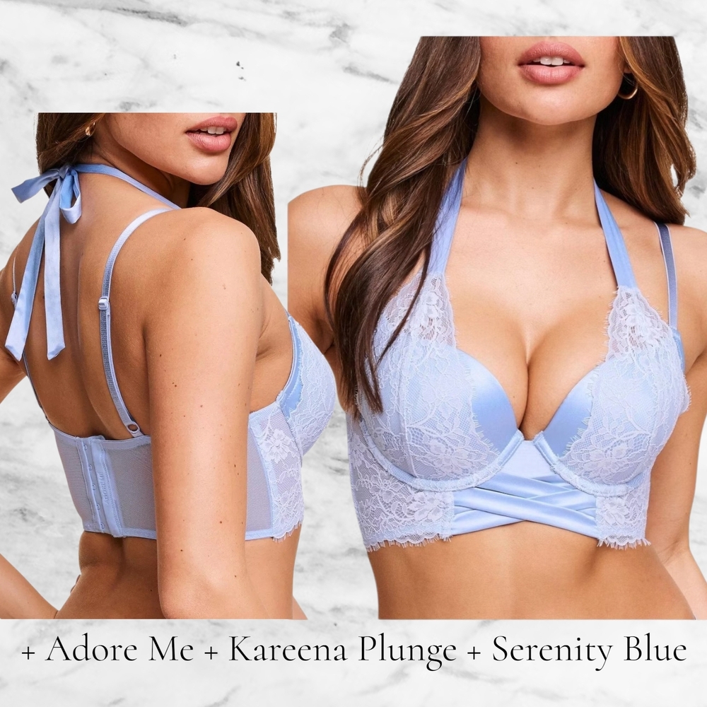 Adore Me Kareena Plunge Bra in Serenity Blue